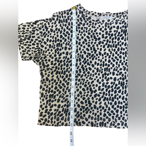 Banana Republic Cozy Slub Cropped Leopard Print Tee - Size XS - Picture 8 of 10